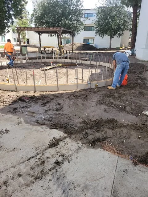 Courtyard formed