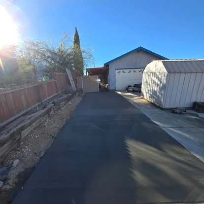 Driveway finished dark