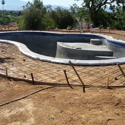 Pool deck shell rebar