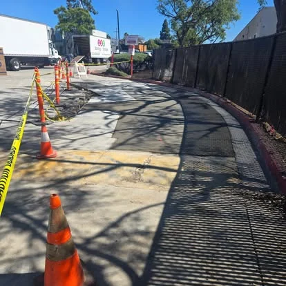 Sidewalk cones run
