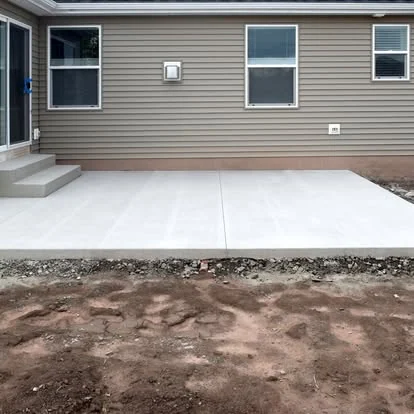 Slab behind house finished