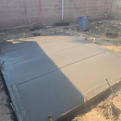 Slab finished yard