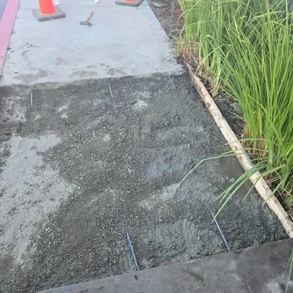 Walkway planter edge